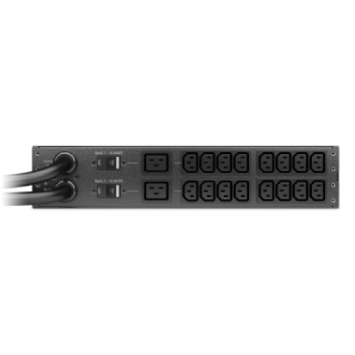 APC Netshelter Rack Automatic Transfer Switch, 2U, 32A, 230V, 2 IEC 309 IN, 16 C13, 2 C19 OUT, 5060 Hz