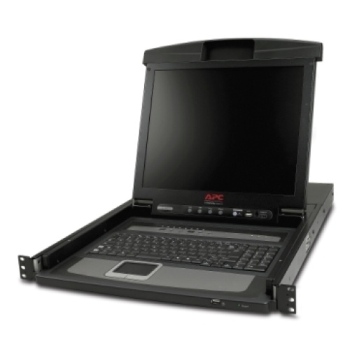 Consola LCD de Bastidor de 17" com Comutador KVM Integrado de 8 Portas Analógico