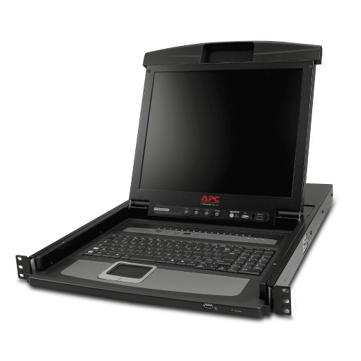 Consola LCD de Bastidor de 17" com Comutador KVM Integrado de 16 Portas Analógico