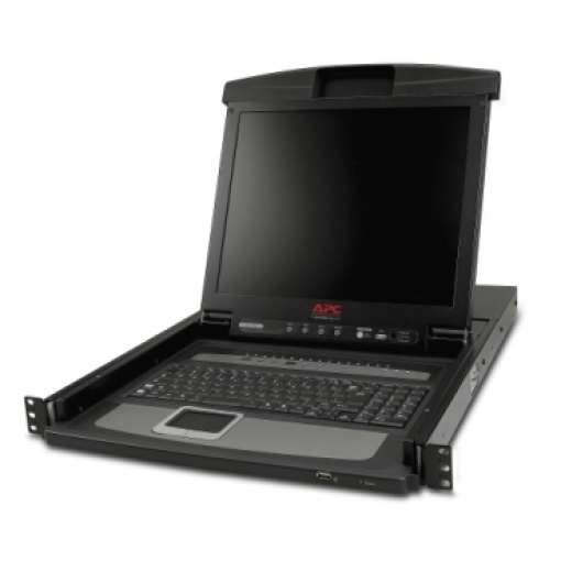 Consola LCD de Bastidor de 17" com Comutador KVM Integrado de 16 Portas Analógico