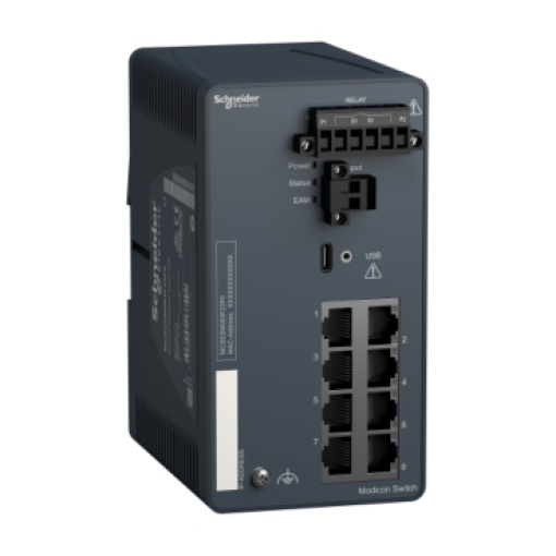 Modicon Managed Switch - 8 portos para cobre
