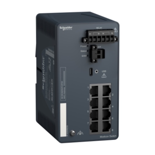 Modicon Managed Switch - 8 portos para cobre - Duro