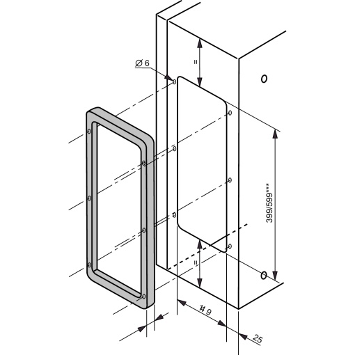 Association kit, enables sidebyside mounting of enclosures.