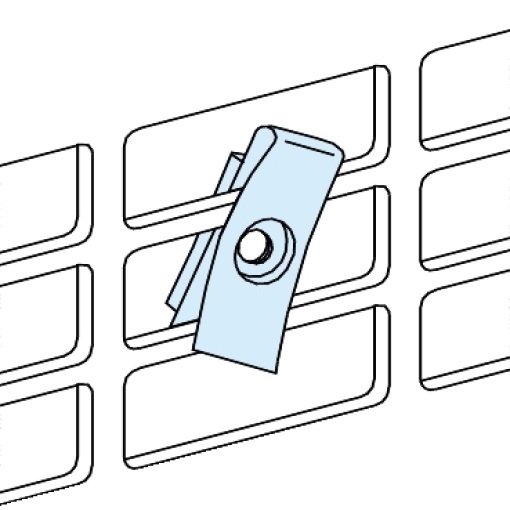 20 porcas Clip M5 para placa perfurada