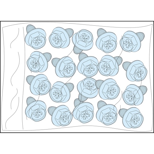20 parafusos autoroscantes M5, UF