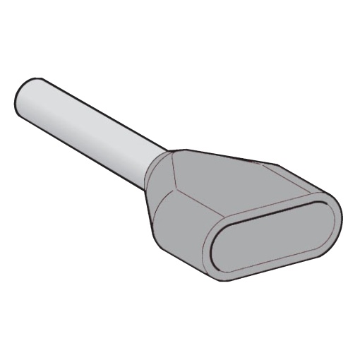 extremidade de cabo duplo isolada  tamanho médio  2,5 mm² - cinzento