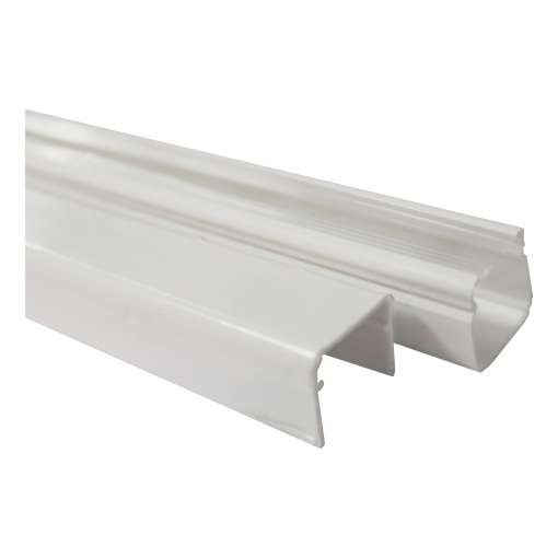 Dexson - mini calha - 20x20 mm - 1 compartimento - s adesivo - PVC - branco