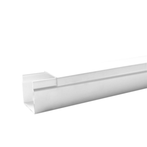 Dexson - calha - 40x40 mm - 1 compartimento - s adesivo - PVC - branco