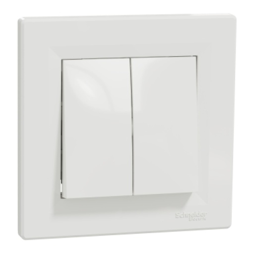 Comutador de lustre, Asfora, 10A, ligadores automáticos, Branco