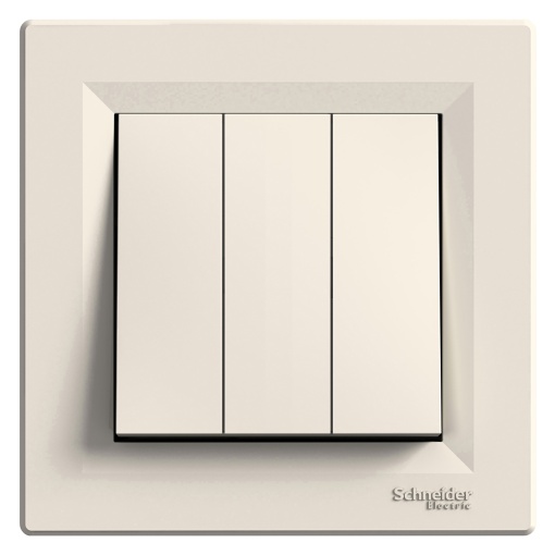 Asfora - Interruptor de triplo - Creme