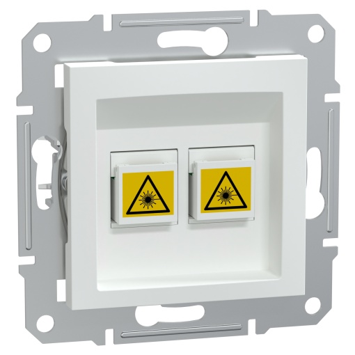 Asfora - Tomada Fibra ótica 2xSC APC - Branca