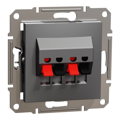 Asfora, loudspeaker socket, anthracite