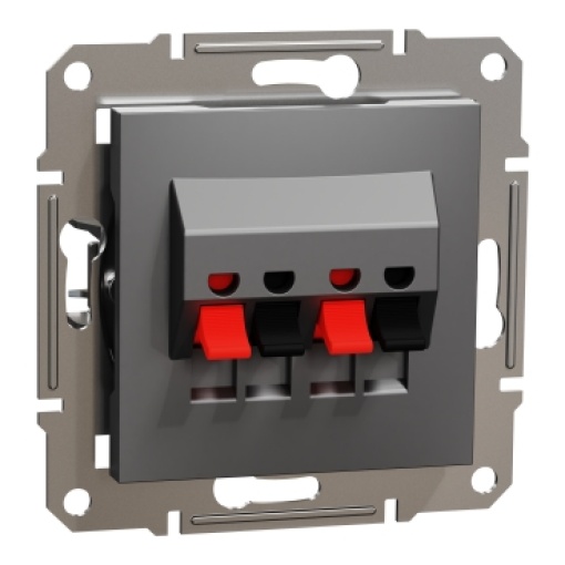 Asfora, loudspeaker socket, anthracite