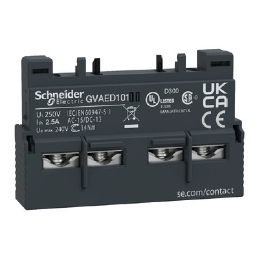 TeSys GV3 - auxiliary contact block - 2 NO
