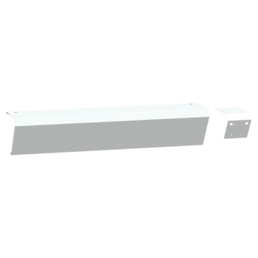 Fecho lateral para estrutura de copas, Canalis KS para EV, 100A a 400A, comprimento 1200mm, RAL9003, conjunto de 2 partes
