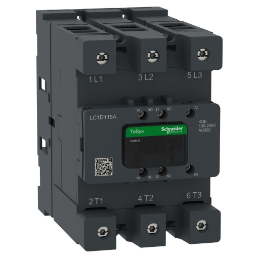 Contactor Avanzado TeSys DECA 115A 3P Control 100-250V ACDC Terminal Evlk