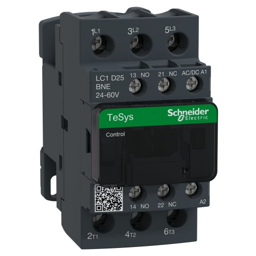 TeSys D contactor 3P 25A AC-3 up to 440V coil 24-60V ACDC