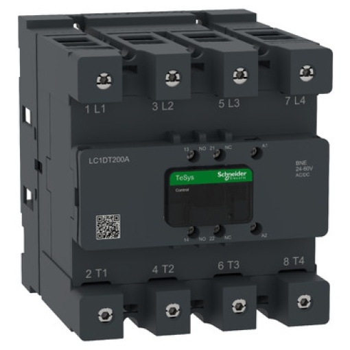 Contactor Avanzado TeSys DECA 200A 4P Control 24-60V ACDC Terminal Evlk
