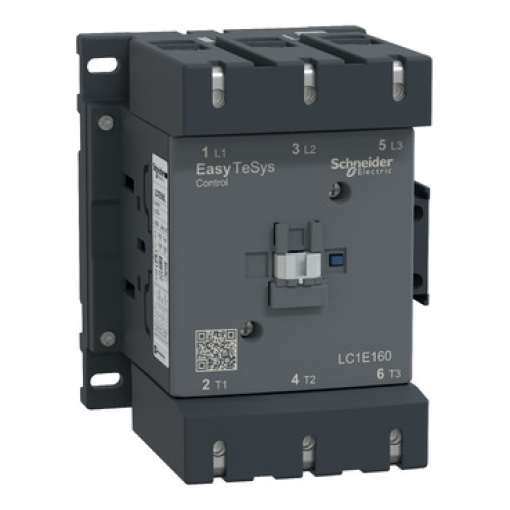 Contator, controle fácil TeSys, LC1E, 3P 3NO, AC-3AC-3e,  440 V, 160 A100 A, bobina 110 V CA, 60 Hz