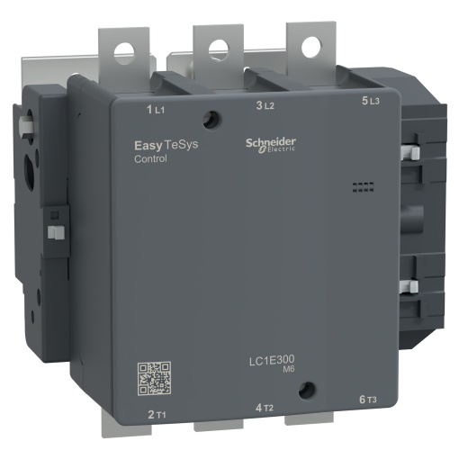 Contator, controle fácil TeSys, LC1E, 3P 3NO, AC-3AC-3e,  440 V, 300 A265 A, bobina 220 V CA, 60 Hz