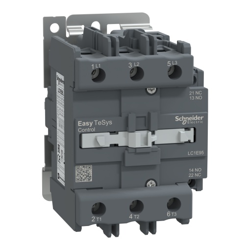 Contator, controle Easy TeSys, LC1E, 3P 3NO, AC-3AC-3e,  440 V, 95 A, bobina 220 V CA, 60 Hz