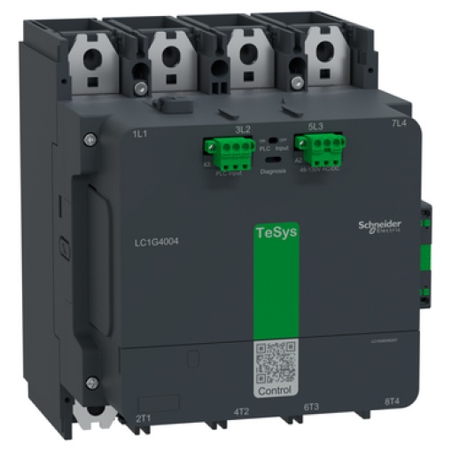 Contator de alta potência, TeSys Giga S207,4P 4NO, AC-1  440V 400A, versão avançada, bobina de banda larga 48-130V ACDC