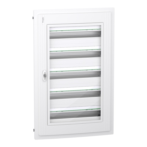PrismaSet XS, Quadro 5 filas 24 módulos, porta transparente, encastrar