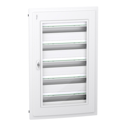 PrismaSet XS, Quadro 5 filas 24 módulos, porta transparente, encastrar