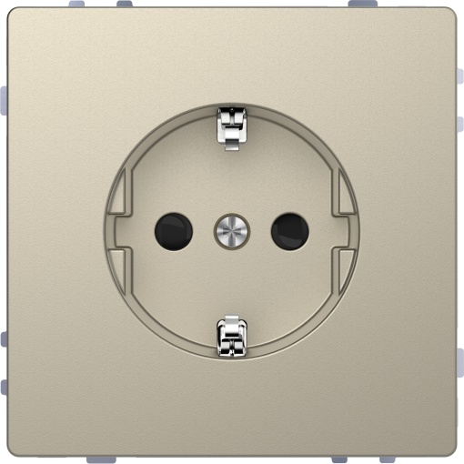 D-Life - Tomada 2PT com obturadores lig.rápida - 16A - Sahara