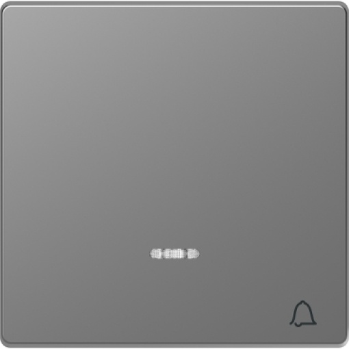 Tecla, D-Life, com visor e marcação campainha, aço