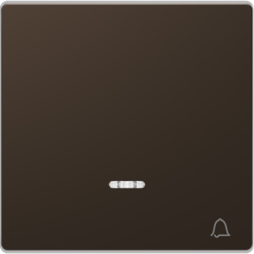 Tecla, D-Life, com visor e marcação campainha, mocca metálico