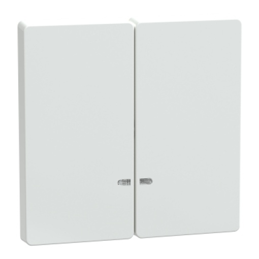 Tecla, D-Life, 2 elementos com visor, branco