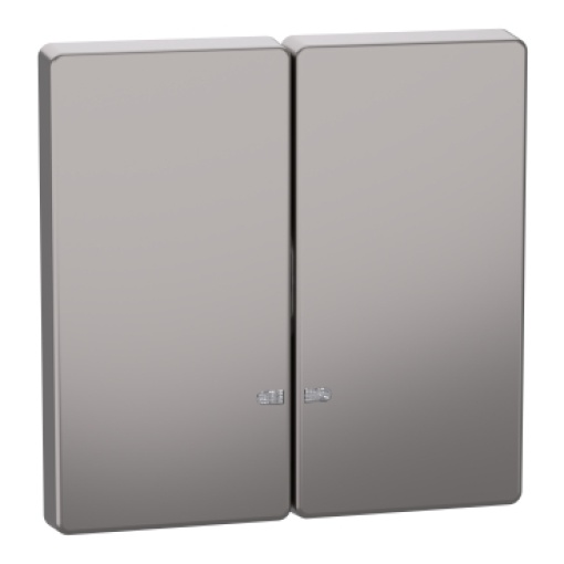 Tecla, D-Life, 2 elementos com visor, metal níquel