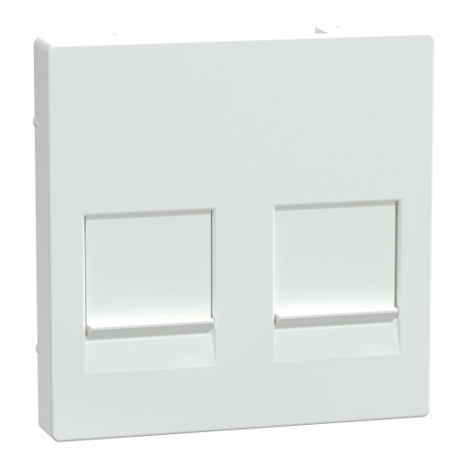 Centro System M, com tampa para 2 tomadas de dados, branco ativo