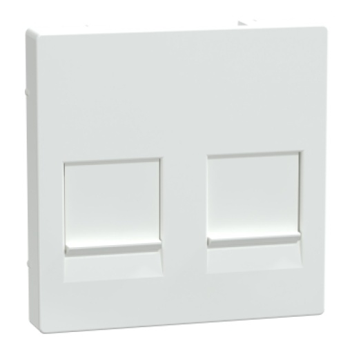 Centro System M, com tampa para 2 tomadas de dados, branco ativo