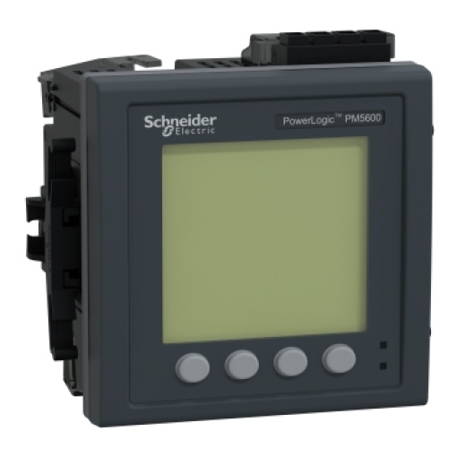 PowerLogic Contador de medida PM5650, 2 Ethernet, até 63H, 1.1Mb, waveform, 4DE2DS 52 alarmes