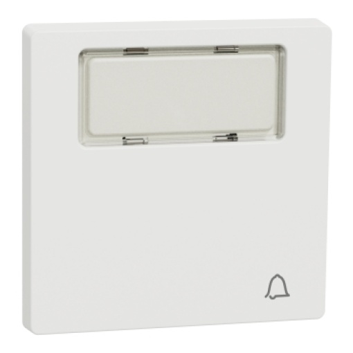 D-Life - Tecla símbolo campainha com etiqueta - Branco Mate