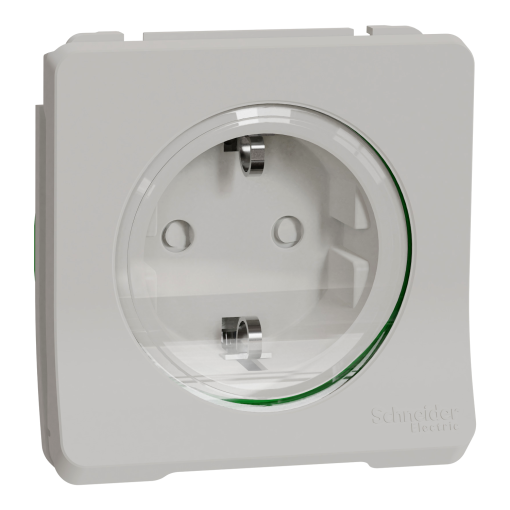 Mureva Styl - Tomada 2PT com obturadores - encastrarsaliente - ligadores parafuso - IP55 - 16A - Branco