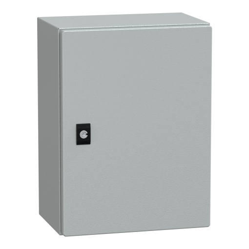Spacial CRN plain door with mount.plate. H400xW300xD200 IP66 IK10 RAL7035..