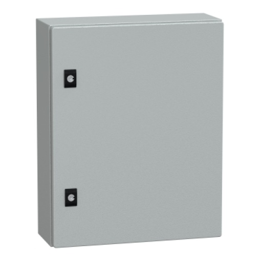Spacial CRN plain door with mount.plate. H500xW400xD150 IP66 IK10 RAL7035..