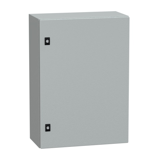 Spacial CRN plain door with mount.plate. H700xW500xD250 IP66 IK10 RAL7035..