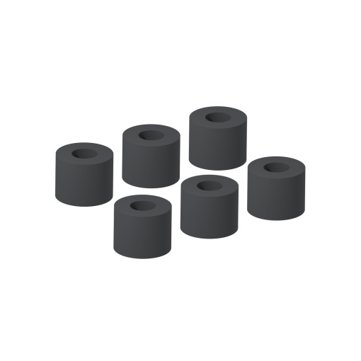 Set of 6 spacers to install a Telquick chassis in a WM enclosure with 6 studs