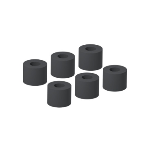 Set of 6 spacers to install a Telquick chassis in a WM enclosure with 6 studs