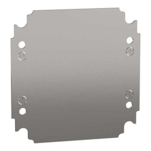 Plain mounting plate H200xW200mm made of galvanised sheet steel