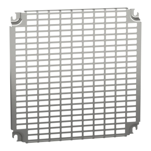 Monobloc perforated plates H400xW400mm with universal perforations 11x26mm