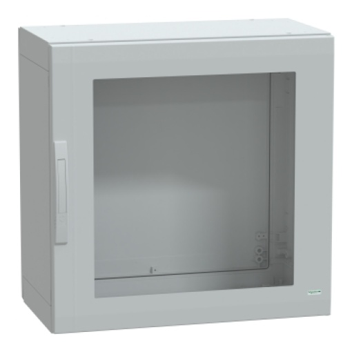 Floor standing encl. polyester vers.PLA compl.sealed 750x750x420 IP65 glazed