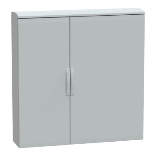 Floor standing encl. polyester vers.PLAT open top w canopy 1250x1250x320 IP44