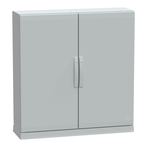 Floor standing encl.polyester vers.PLAZ wplinth open bottom 1000x1000x320 IP54