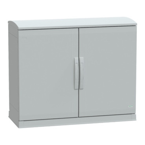 Floor standing encl.polyester vers.PLAZT wopen plinthcanopy 750x1000x420 IP44