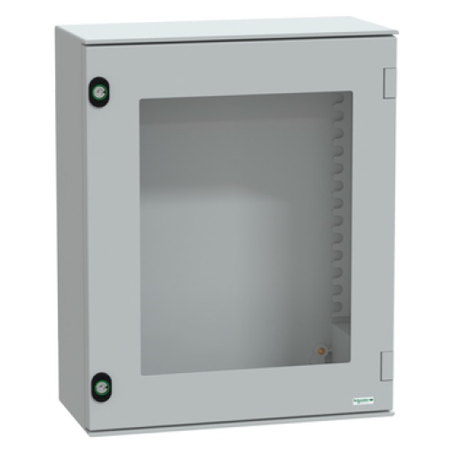 Caixa poliéster monobloc IP66 - H530xW430xD200mm porta envidraçada